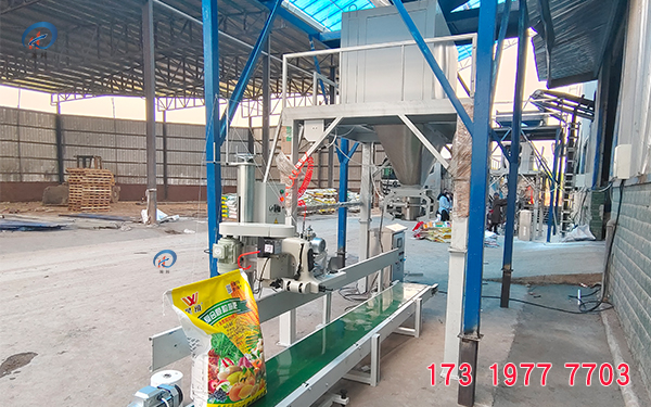 黑龙江佳木斯客户定制了一台双斗大豆粮食包装机